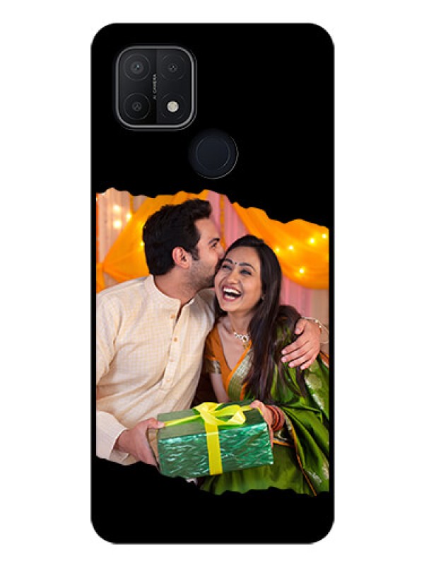 Custom Oppo A15s Custom Glass Phone Case - Tear-off Design