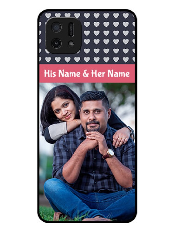 Custom Oppo A16e Custom Glass Mobile Case - Love Symbols Design