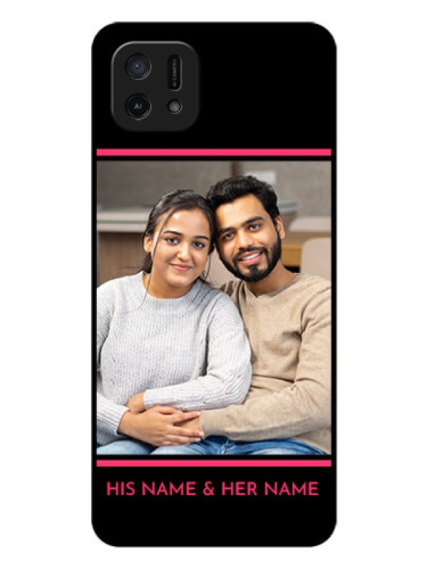 Custom Oppo A16e Custom Glass Mobile Case - with Add Text Design