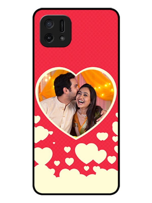 Custom Oppo A16e Custom Glass Mobile Case - Love Symbols Phone Cover Design