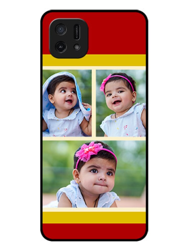 Custom Oppo A16e Custom Glass Mobile Case - Multiple Pic Upload Design