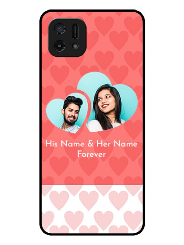 Custom Oppo A16e Personalized Glass Phone Case - Couple Pic Upload Design