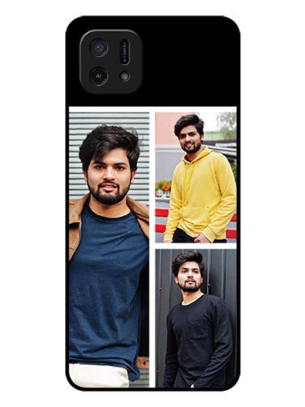 Custom Oppo A16e Photo Printing on Glass Case - Upload Multiple Picture Design