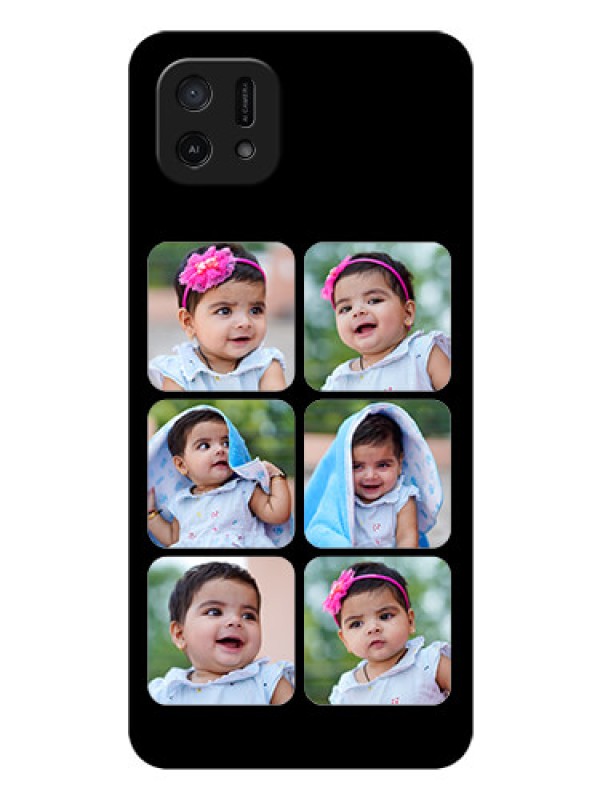 Custom Oppo A16e Photo Printing on Glass Case - Multiple Pictures Design