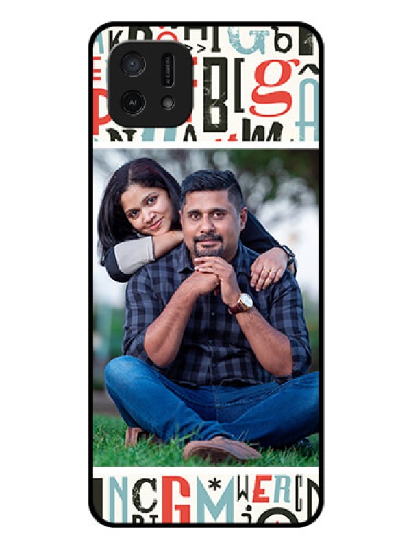 Custom Oppo A16e Personalized Glass Phone Case - Alphabet Design
