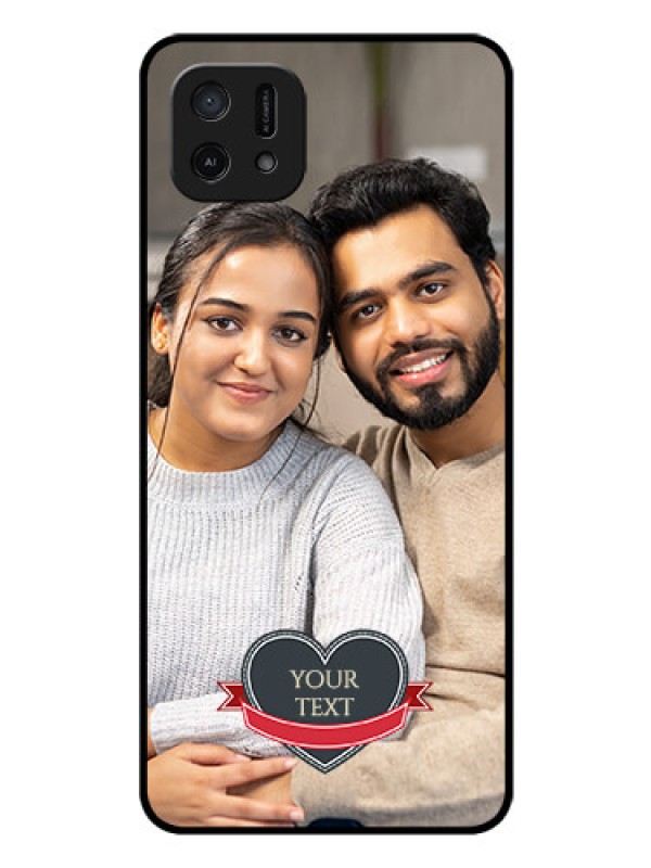 Custom Oppo A16e Custom Glass Phone Case - Just Married Couple Design