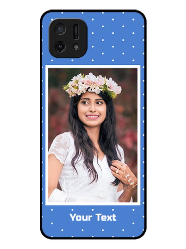 Custom Oppo A16e Photo Printing on Glass Case - Polka dots design