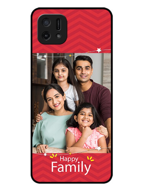 Custom Oppo A16e Personalized Glass Phone Case - Happy Family Design