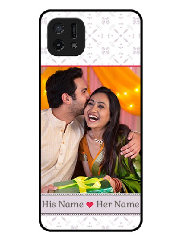 Custom Oppo A16e Custom Glass Mobile Case - with Photo and Ethnic Design