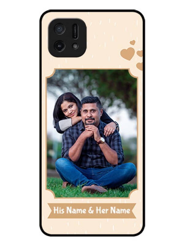 Custom Oppo A16e Custom Glass Phone Case - with confetti love design