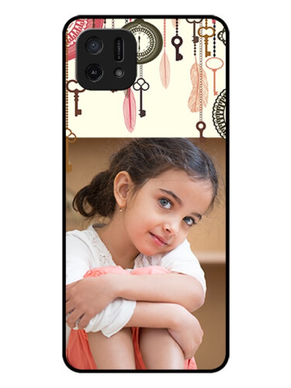 Custom Oppo A16e Custom Glass Mobile Case - Boho Style Design