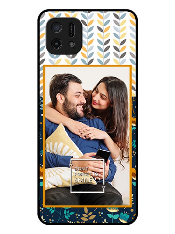 Custom Oppo A16e Custom Glass Mobile Case - Pattern Design
