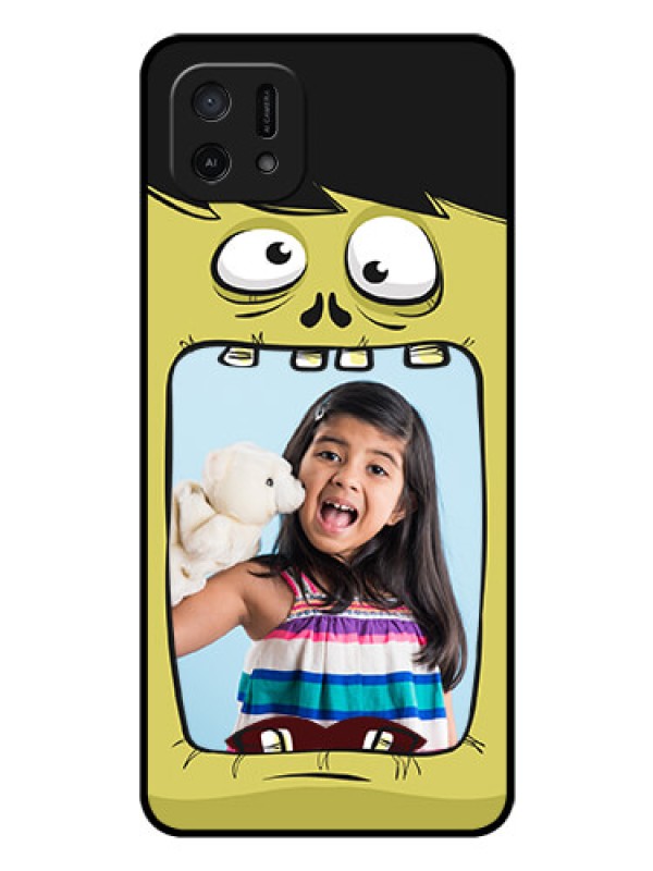 Custom Oppo A16e Personalized Glass Phone Case - Cartoon monster back case Design