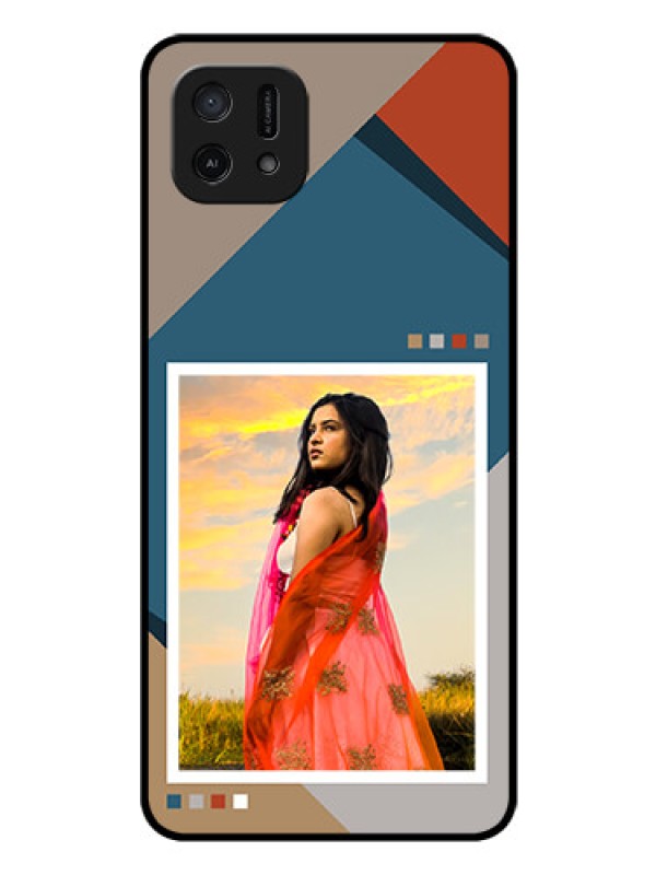 Custom Oppo A16e Personalized Glass Phone Case - Retro color pallet Design