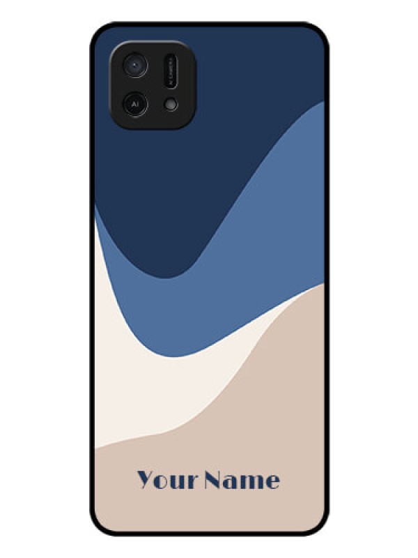 Custom Oppo A16e Custom Glass Phone Case - Abstract Drip Art Design