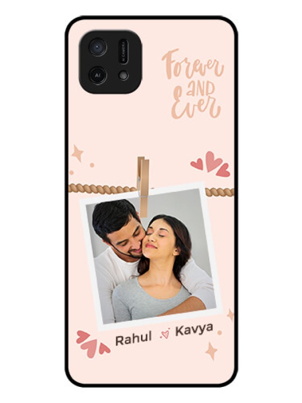 Custom Oppo A16e Custom Glass Phone Case - Forever and ever love Design