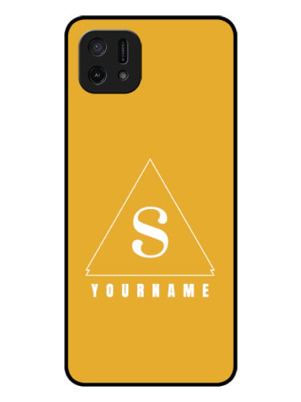 Custom Oppo A16e Personalized Glass Phone Case - simple triangle Design