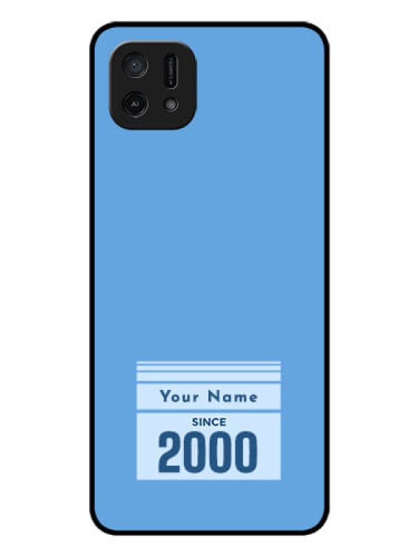 Custom Oppo A16e Custom Glass Mobile Case - Custom Year of birth Design