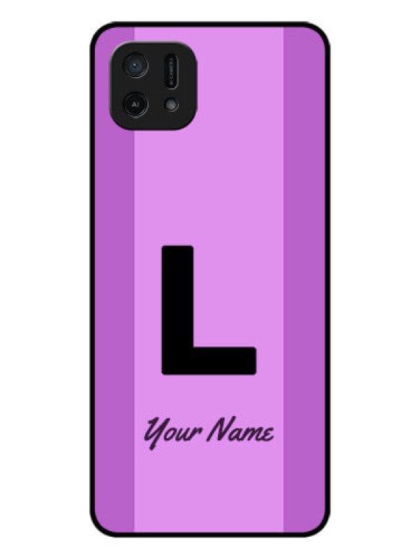 Custom Oppo A16e Custom Glass Phone Case - Tricolor custom text Design