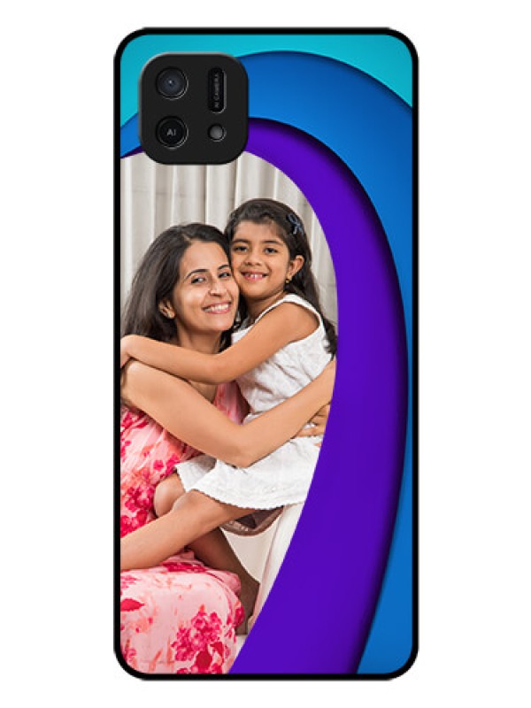 Custom Oppo A16k Photo Printing on Glass Case - Simple Pattern Design