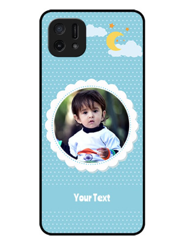 Custom Oppo A16k Personalised Glass Phone Case - Violet Pattern Design