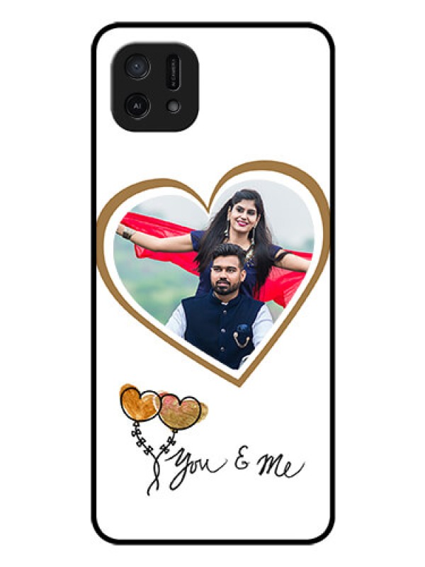 Custom Oppo A16k Custom Glass Mobile Case - You & Me Design