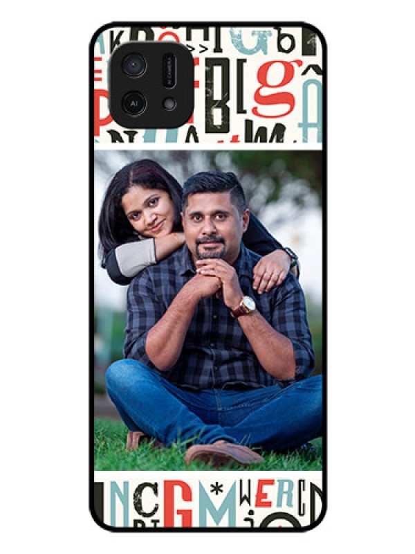 Custom Oppo A16k Personalized Glass Phone Case - Alphabet Design