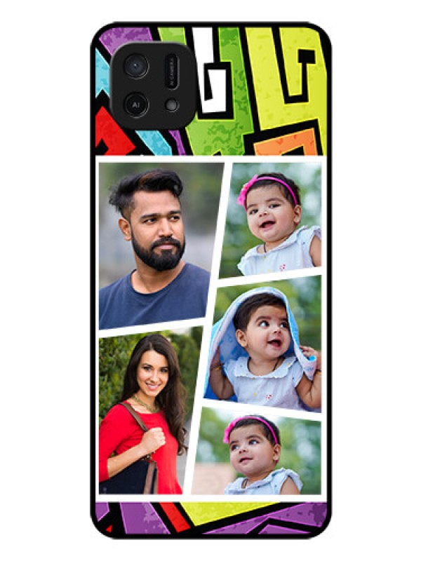 Custom Oppo A16k Custom Glass Phone Case - Graffiti pattern Design