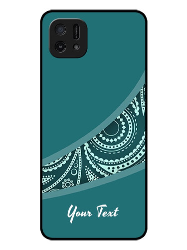 Custom Oppo A16k Photo Printing on Glass Case - semi visible floral Design