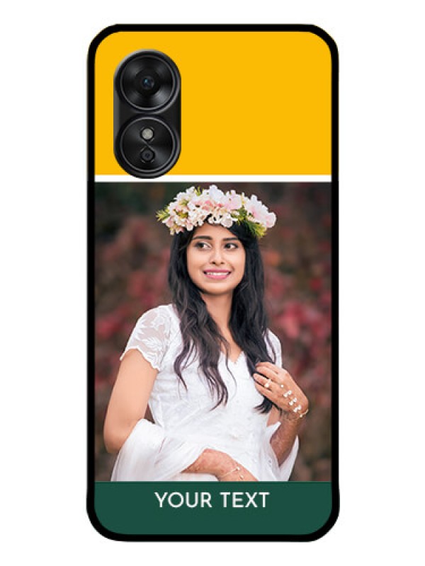 Custom Oppo A17 Photo Printing on Glass Case - Love You Design