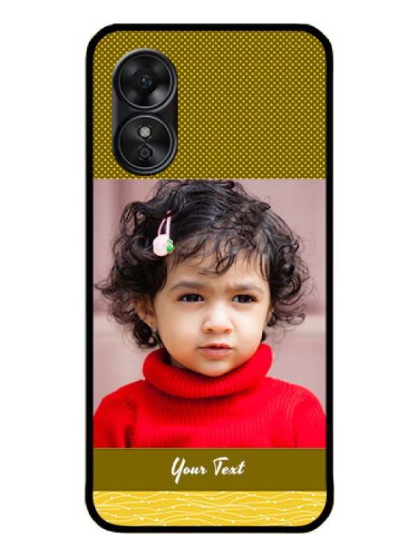 Custom Oppo A17 Custom Glass Phone Case - Simple Green Color Design