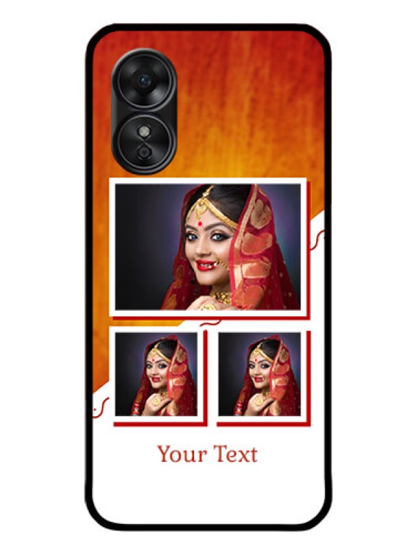 Custom Oppo A17 Custom Glass Phone Case - Wedding Memories Design