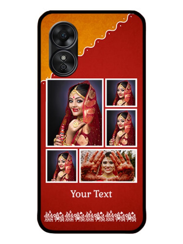 Custom Oppo A17 Personalized Glass Phone Case - Wedding Pic Upload Design