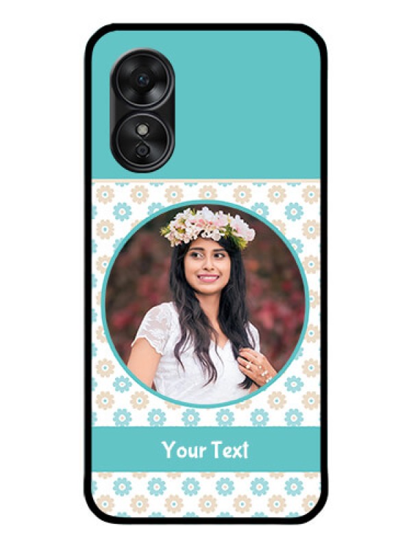 Custom Oppo A17 Custom Glass Mobile Case - Beautiful Flowers Design