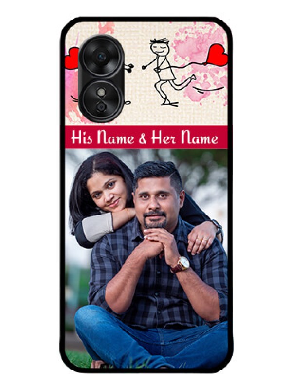 Custom Oppo A17 Photo Printing on Glass Case - You and Me Case Design