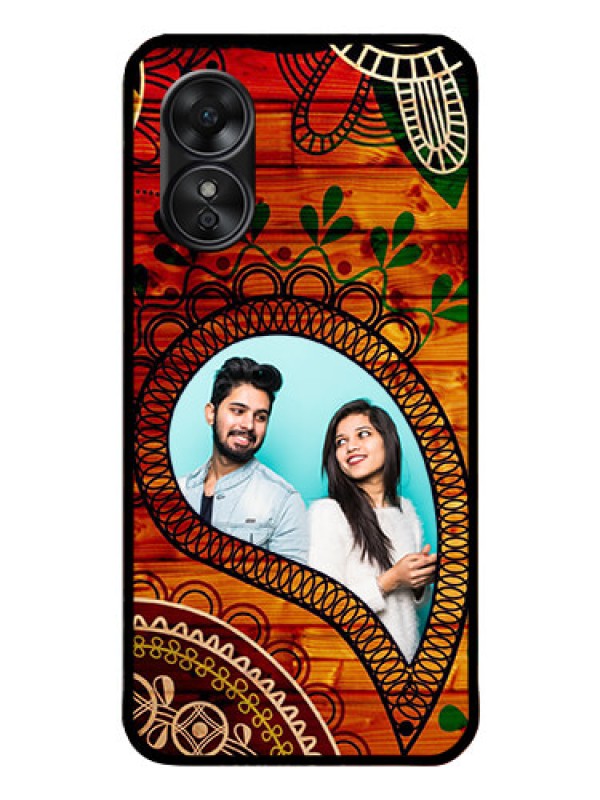 Custom Oppo A17 Personalized Glass Phone Case - Abstract Colorful Design