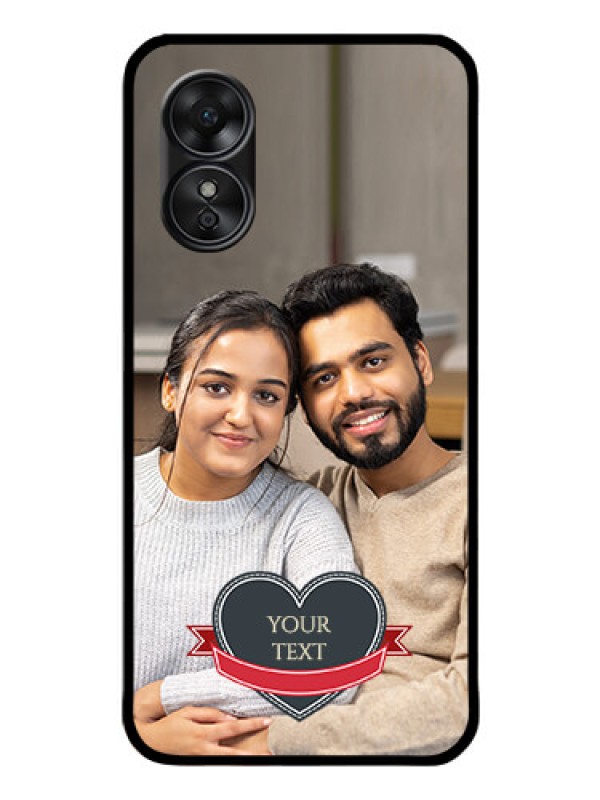 Custom Oppo A17 Custom Glass Phone Case - Just Married Couple Design