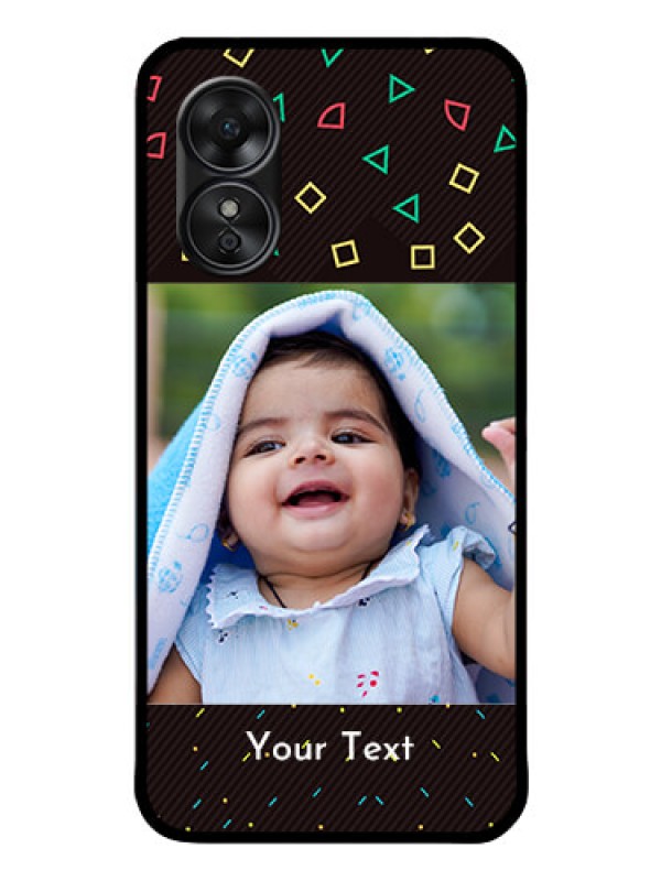 Custom Oppo A17 Custom Glass Phone Case - with confetti birthday design