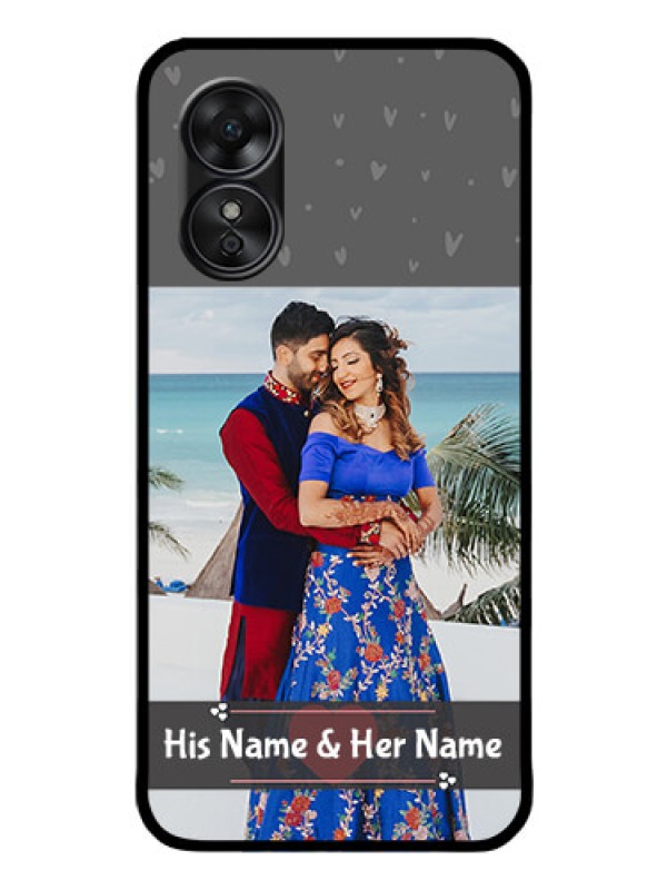 Custom Oppo A17 Custom Glass Mobile Case - Buy Love Design with Photo Online