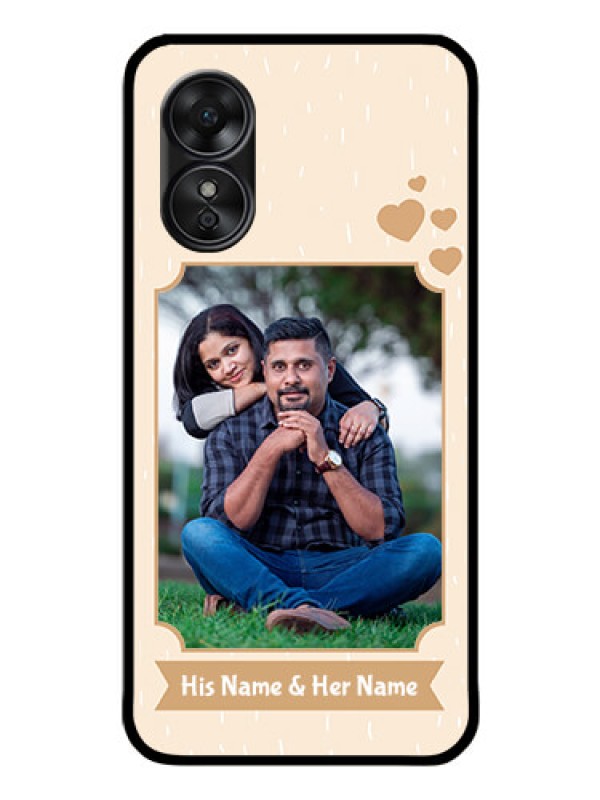 Custom Oppo A17 Custom Glass Phone Case - with confetti love design
