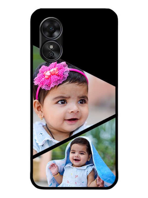 Custom Oppo A17 Custom Glass Phone Case - Semi Cut Design