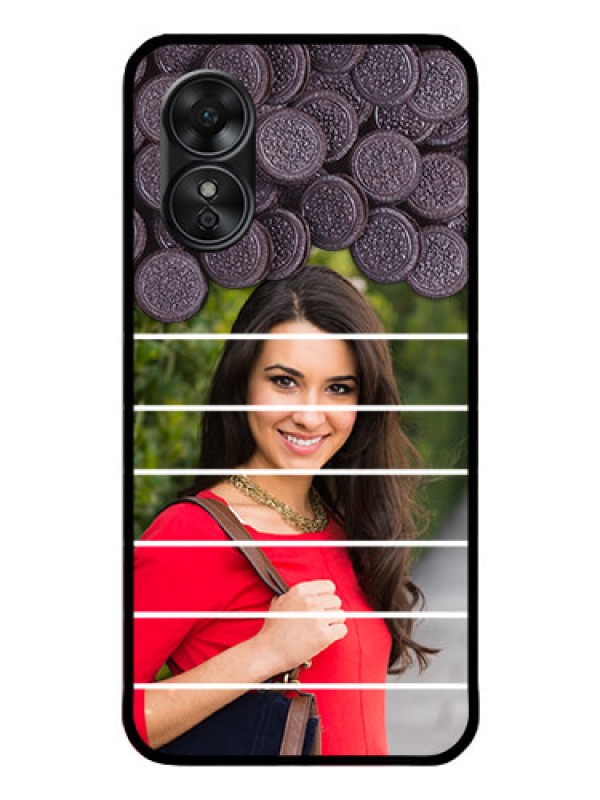 Custom Oppo A17 Custom Glass Phone Case - with Oreo Biscuit Design