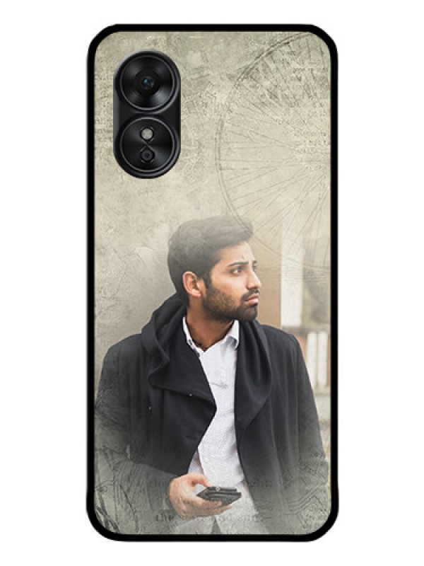 Custom Oppo A17 Custom Glass Phone Case - with vintage design