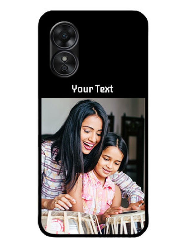 Custom Oppo A17 Photo with Name on Glass Phone Case