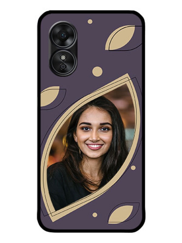 Custom Oppo A17 Custom Glass Mobile Case - Falling Leaf Design
