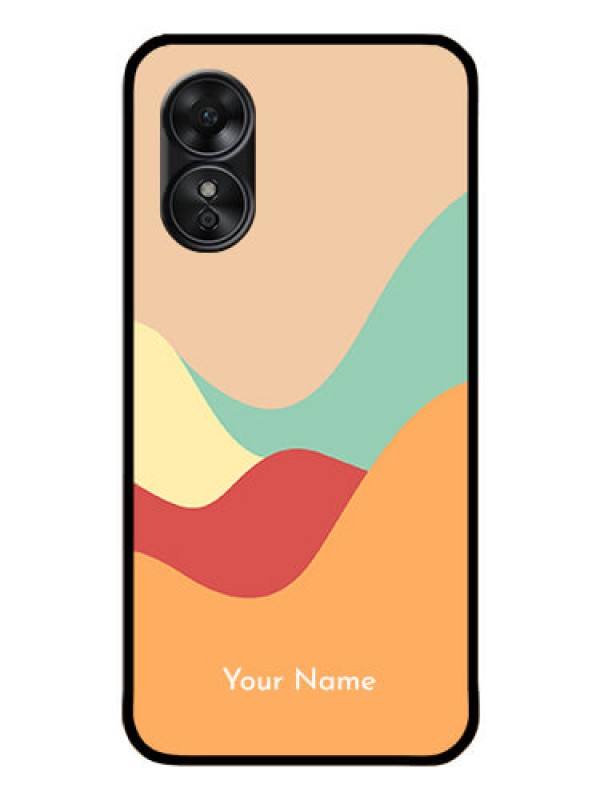 Custom Oppo A17 Personalized Glass Phone Case - Ocean Waves Multi-colour Design