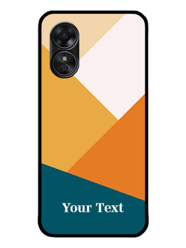 Custom Oppo A17 Personalized Glass Phone Case - Stacked Multi-colour Design