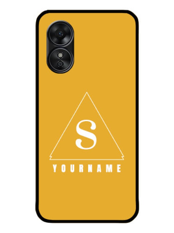 Custom Oppo A17 Personalized Glass Phone Case - simple triangle Design