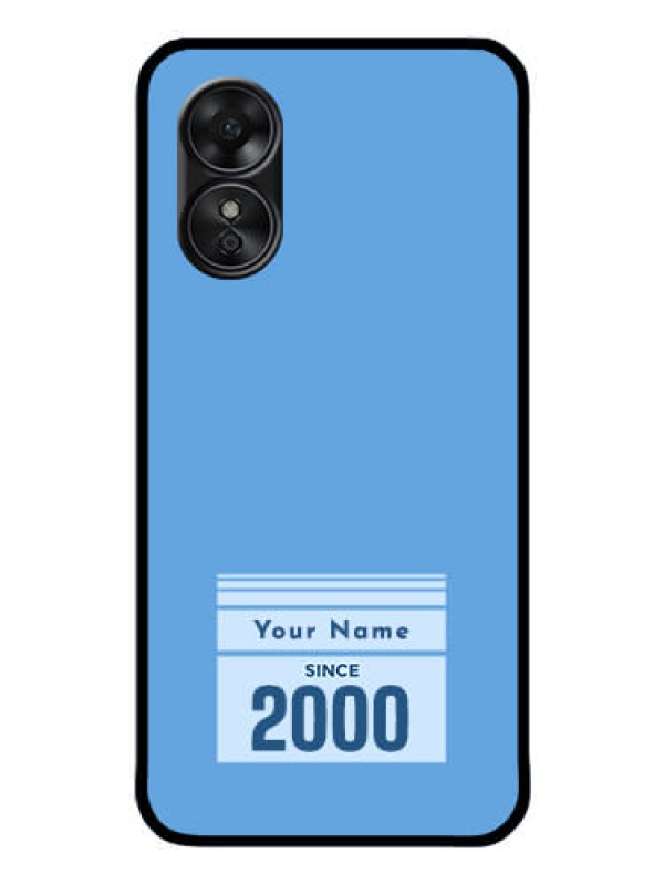 Custom Oppo A17 Custom Glass Mobile Case - Custom Year of birth Design