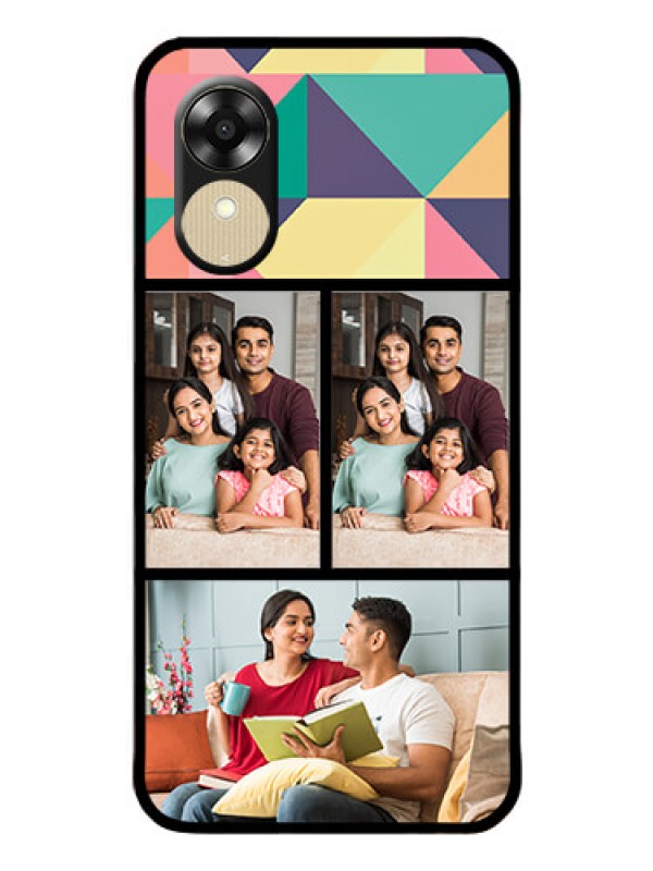 Custom Oppo A1k Custom Glass Phone Case - Bulk Pic Upload Design